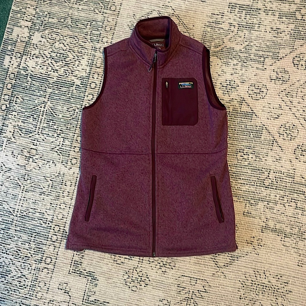L.L. Bean Long Fleece Women’s vest size Med